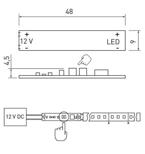 Sensorlüliti LED profiili sisse