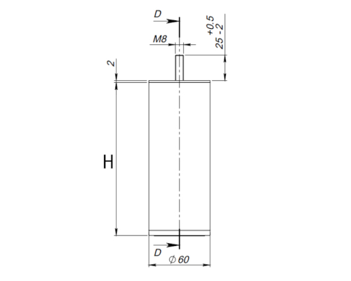 Silinderjalg | Dia 60mm |